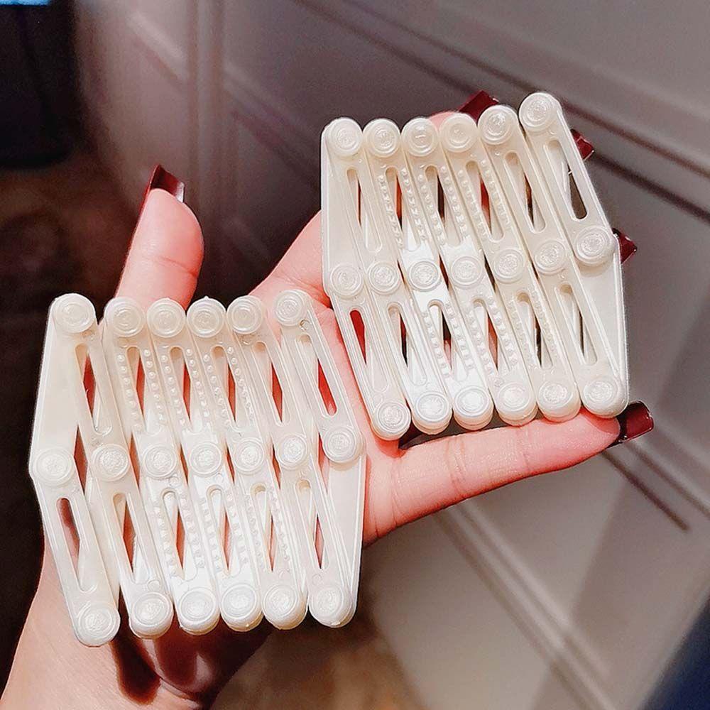 TWINKLE Băng Đô Cài Tóc Bằng Nhựa Hai Lớp Màu Trắng Ngọt Ngào