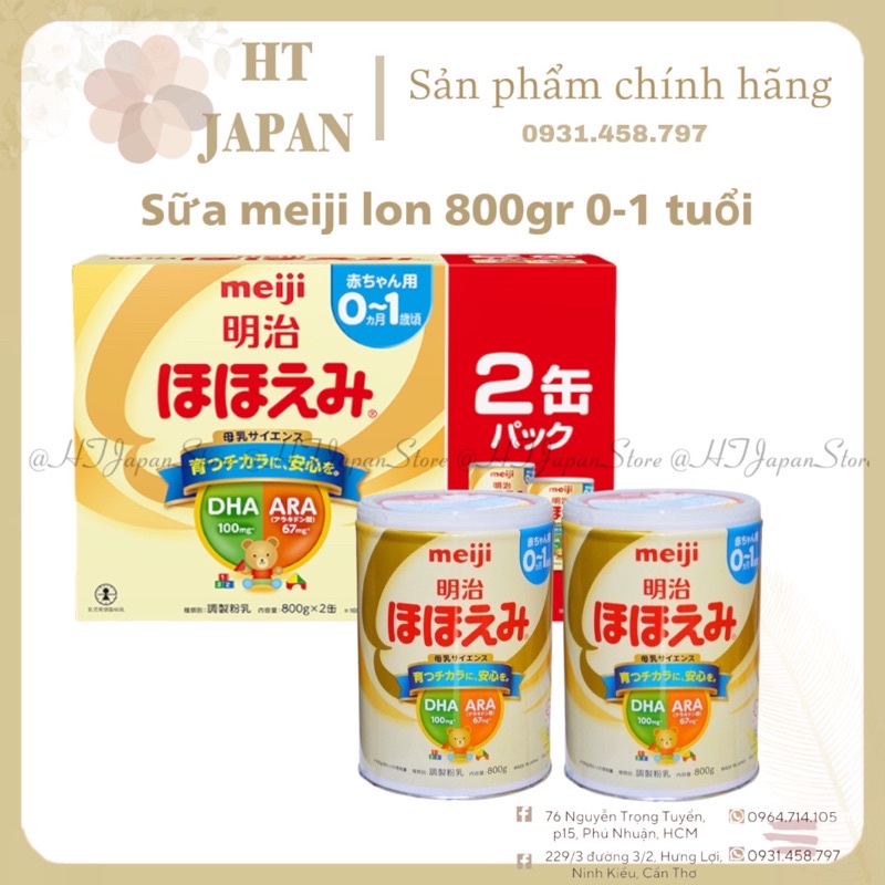 Sữa Meiji 0-1 lon 800gr [HÀNG NỘI ĐỊA NHẬT]