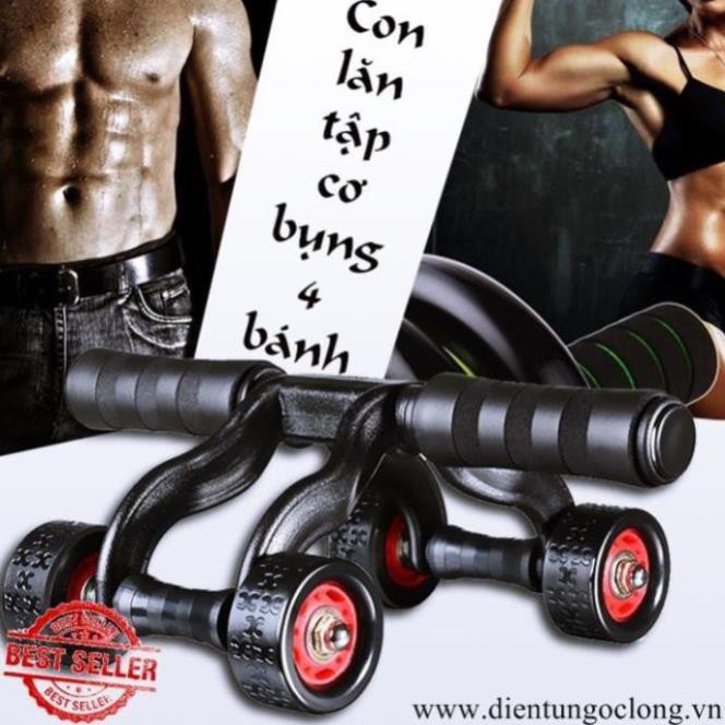 Con Lăn Tập Bụng 4 Bánh Max Sport Tặng Kèm Thảm MS-47