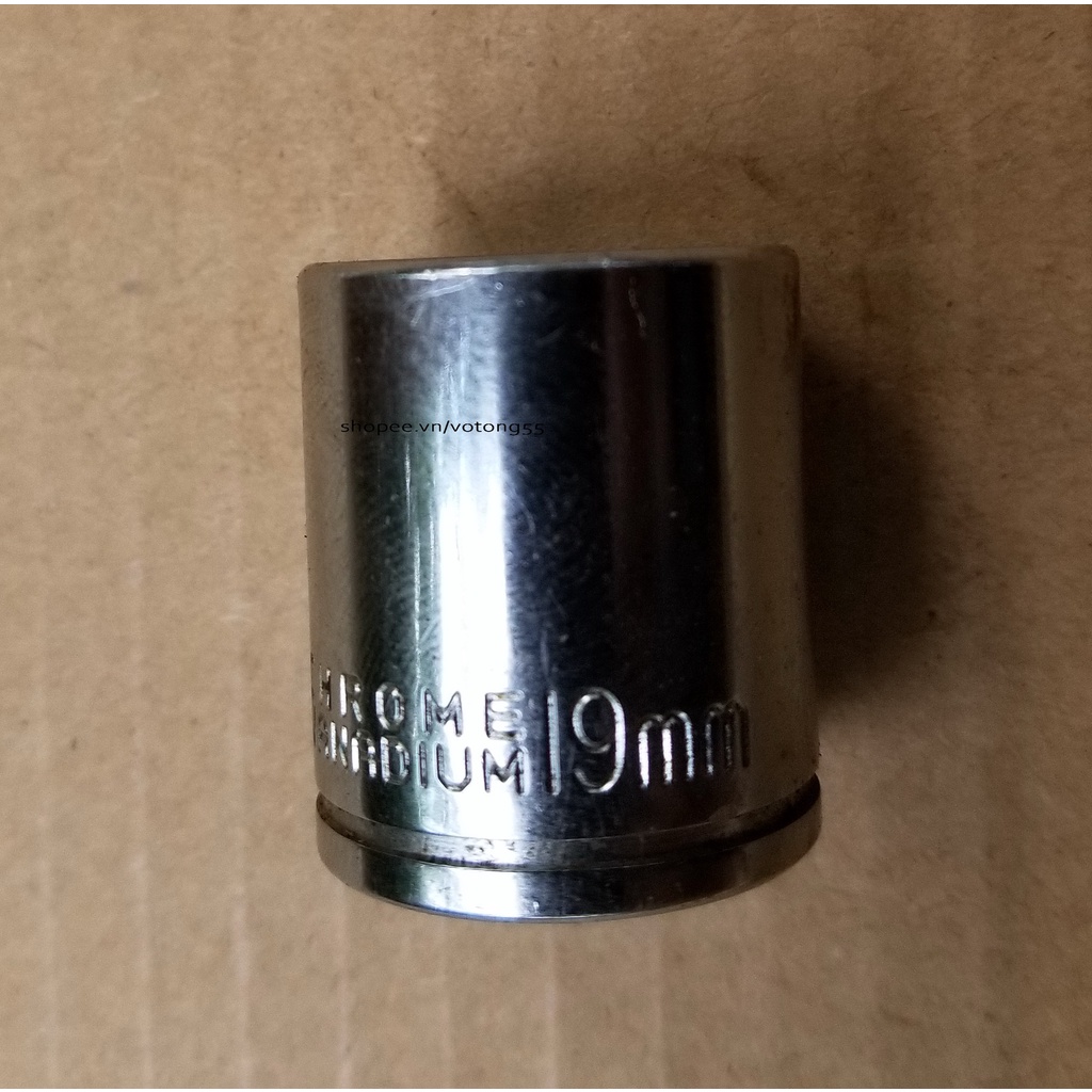 Tuýp 19mm chuôi 3/8 dài 3cm hàng bãi Nhật