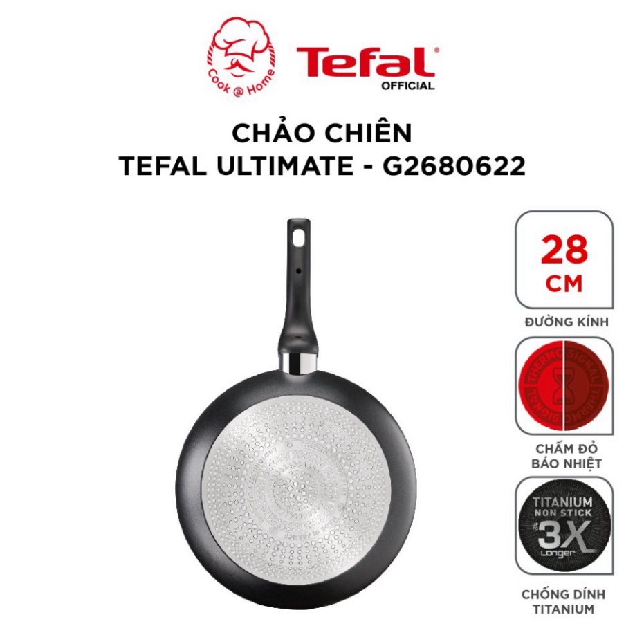 Chảo chiên Tefal Ultimate size 20, 24, 26, 28 cm G2680272/G2680472/G2680572/G2680622