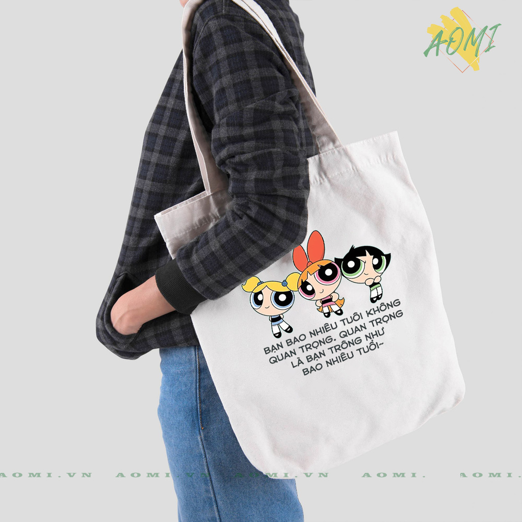 TÚI VẢI ĐEO VAI TOTE CANVAS BAG CÓ KHÓA KÉO SIZE LỚN 33x38cm BAO TUOI TCUTE XINH ĐẸP TIỆN ÍCH DẠO PHỐ DU LỊCH