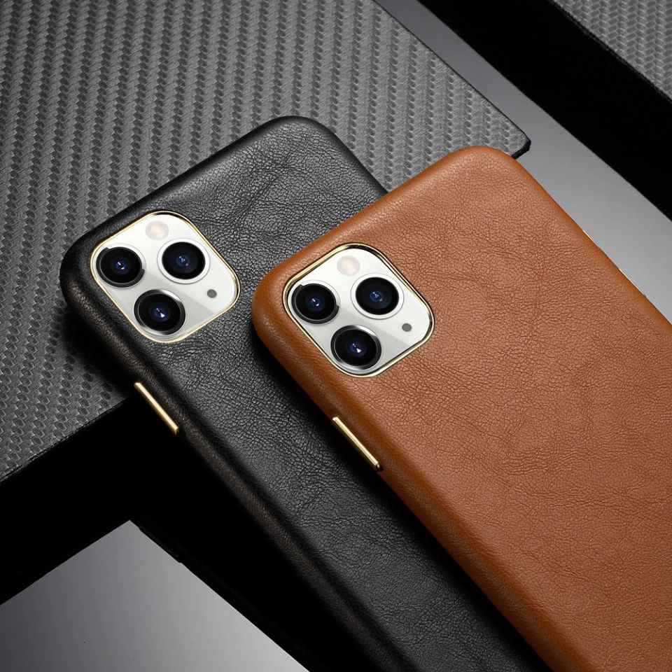 Ốp Điện Thoại Bằng Da Bò Thật Sang Trọng Cho iPhone 11 Pro Max 12 13 14 Pro Xs Max 8 Plus 7 Xs Xr X SE 2022