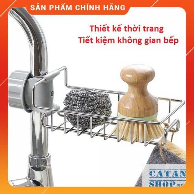 Giỏ inox treo vòi rửa chén,vòi tắm tiện dụng