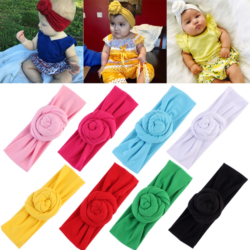 Băng Đô Thắt Nút Co Giãn Đáng Yêu Cho Bé Gái