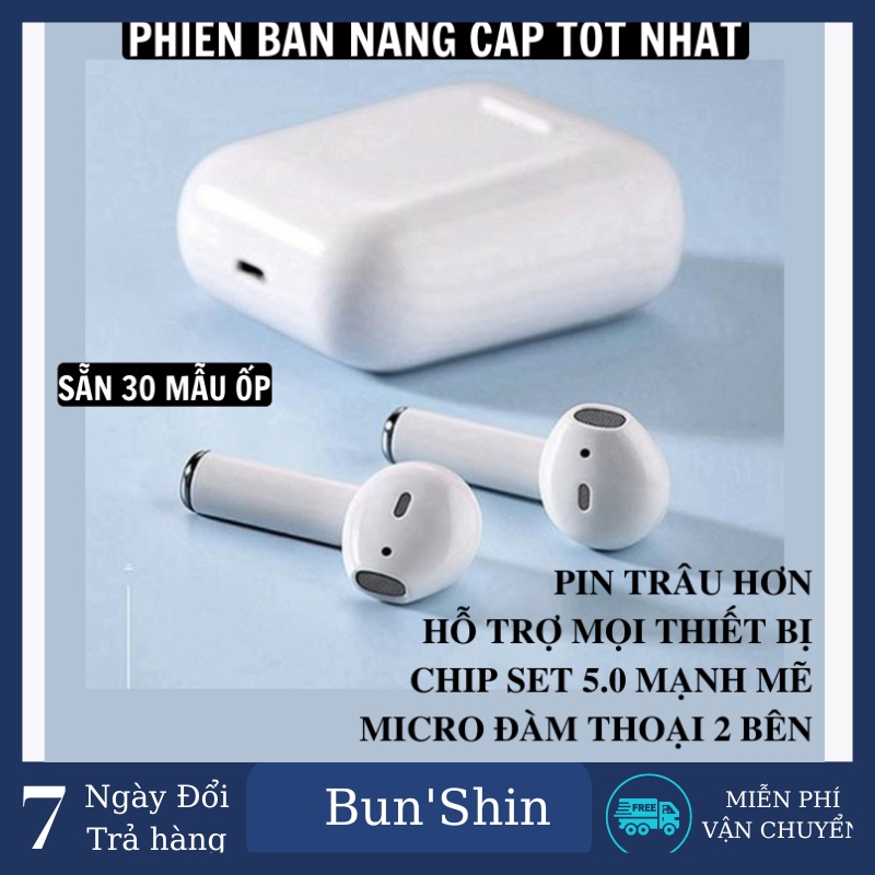 Tai nghe bluetooth không dây i12 phiên bản nâng cấp hỗ trợ mọi dòng máy, pin trâu hơn, nghe hay hơn
