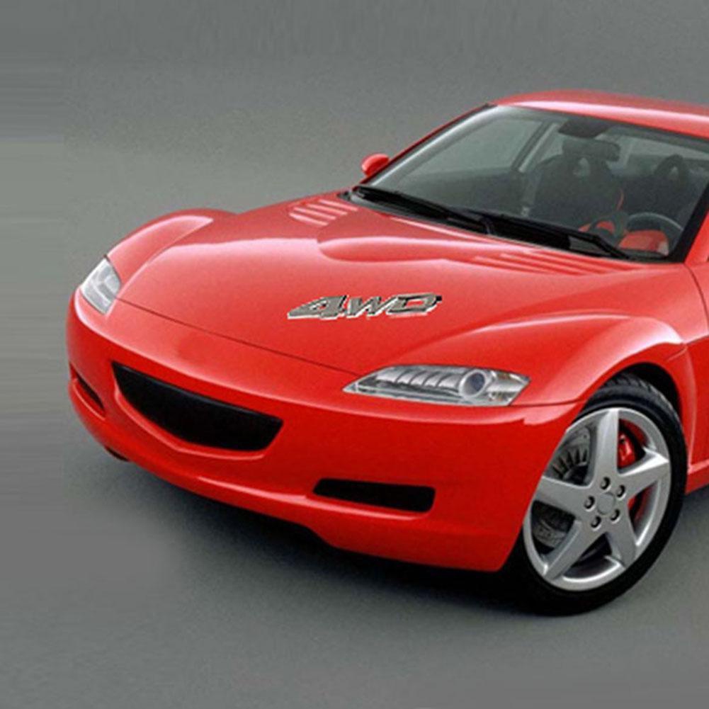 Miếng DáN Kim LoạI Trang Trí Đuôi Xe Hơi Thể Thao CarAcc 4WD V6 V8