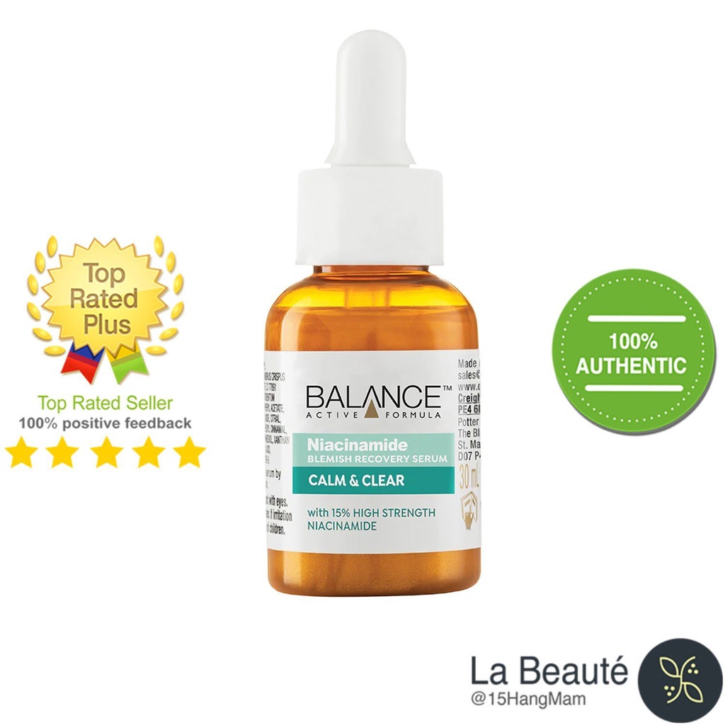Balance Active Formula Niacinamide 15% Blemish Recovery - Serum Dưỡng Ngừa Mụn Mờ Thâm 30ml
