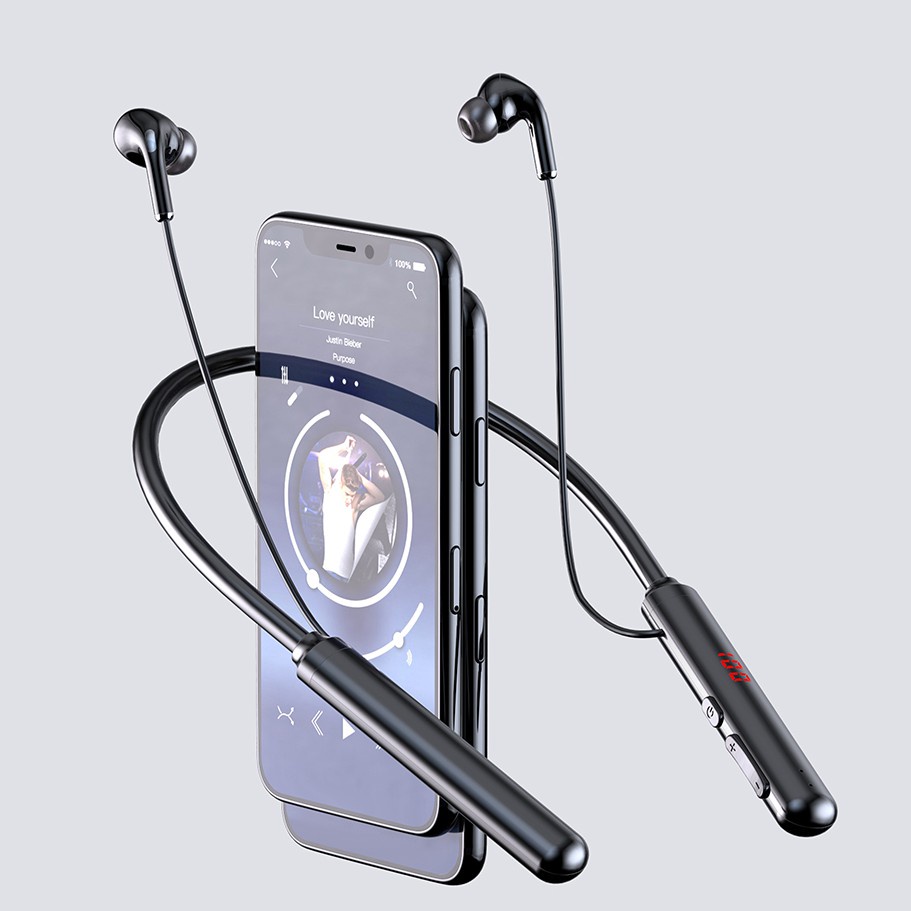 Tai Nghe Bluetooth 5.0 Đeo Cổ Có Mic Cho táo Android