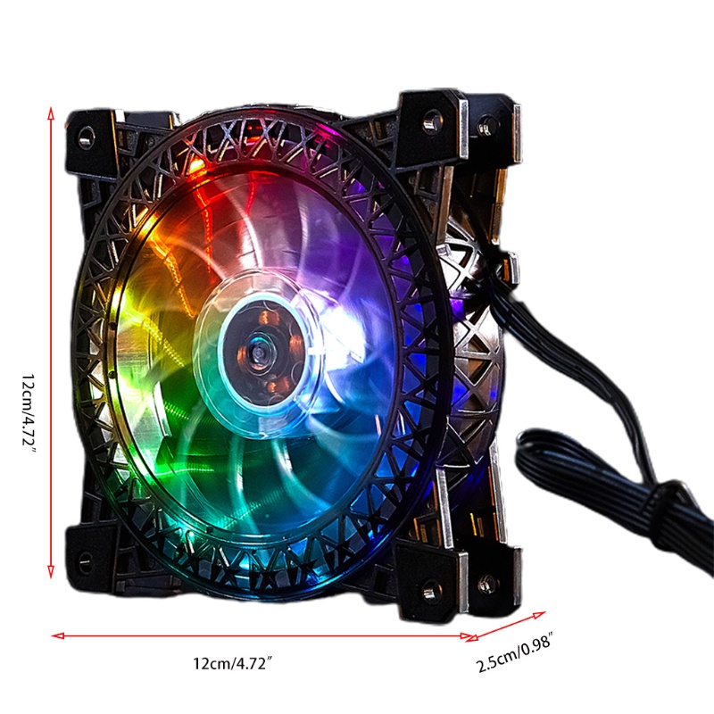 Quạt tản nhiệt RGB 120mm điều chỉnh được độ yên tĩnh 4Pin + 6Pin cho máy tính | BigBuy360 - bigbuy360.vn