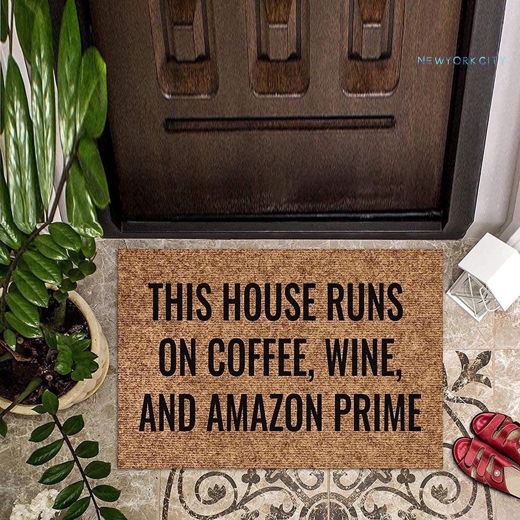 Thảm Chùi Chân Chống Trượt In Chữ Trang Trí Phòng Khách