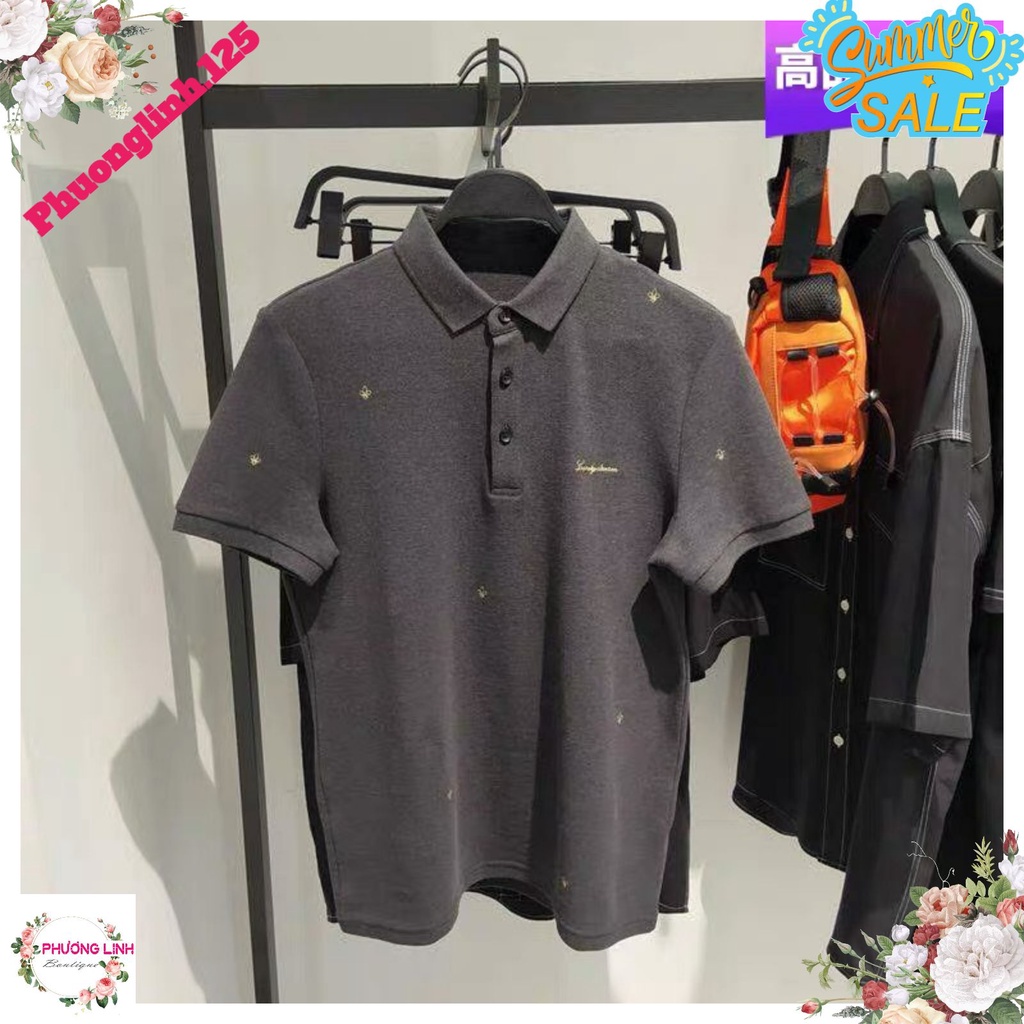 ÁO NAM CỔ ĐỨC 3 MÀU ĐEN TRẮNG GHI- Mẫu mới | BigBuy360 - bigbuy360.vn