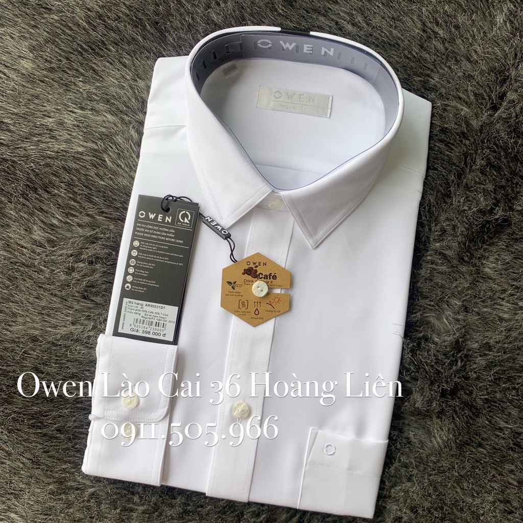 OWEN - Áo sơ mi trắng dài tay Owen chất Cafe (REGULAR/SLIMFIT) - Áo sơ mi trắng dài tay | BigBuy360 - bigbuy360.vn
