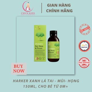 Siro Harker Herbals Children's Tai Mũi Họng hộp xanh lá cho trẻ từ sơ sinh 150ml