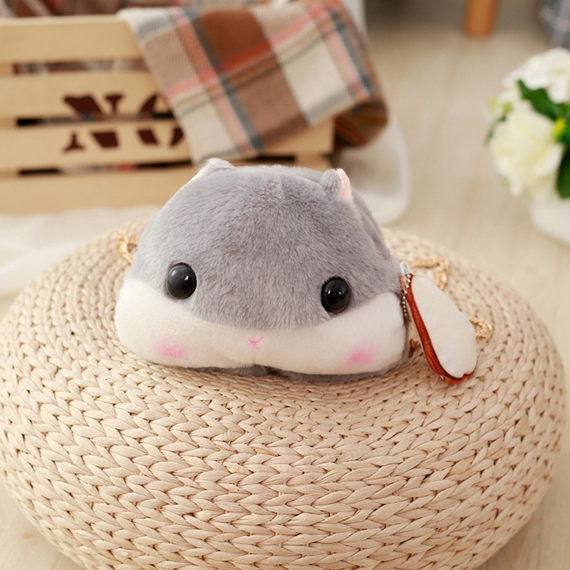 Túi Đeo Chéo Hình Chuột Hamster Nhồi Bông Dễ Thương
