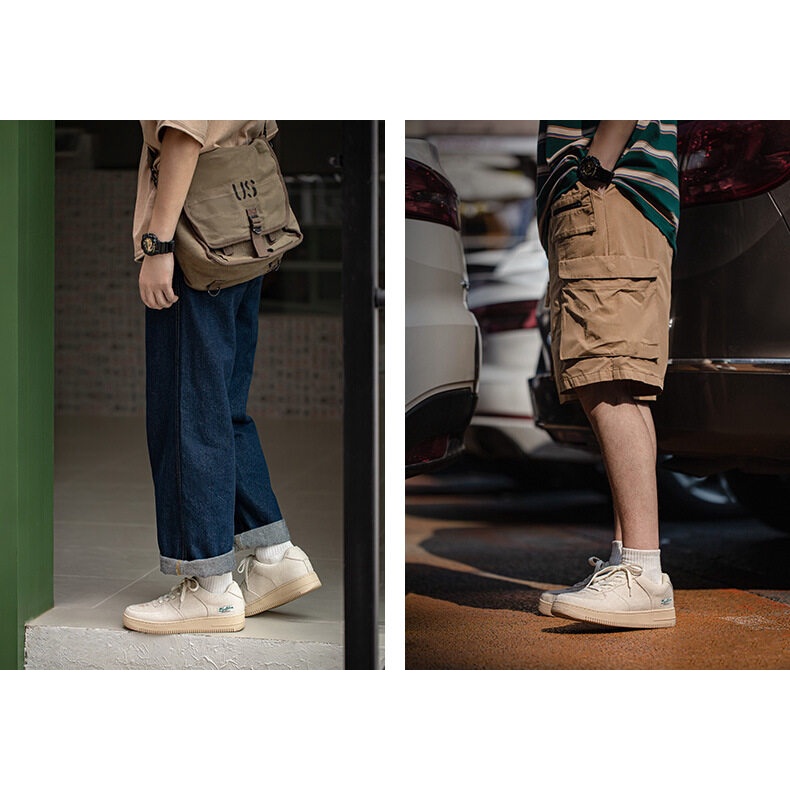 Giày thể thao MADEN mũi tròn vải lanh thoáng khí thêu họa tiết thời trang mùa hè