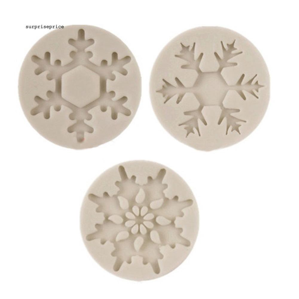 Khuôn silicon làm bánh kẹo đa năng hình bông tuyết xinh xắn tiện lợi