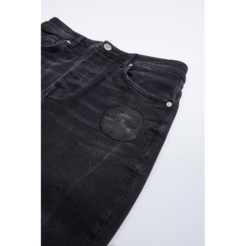 Quần jean Zara authentic RIPPED SKINNY WITH PATCHES