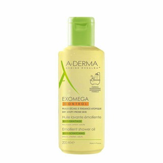 Dầu tắm A-Derma Exomega Emollient Shower 200ml - làm sạch dịu nhẹ cho da cơ địa