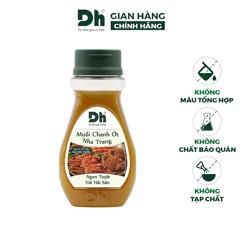 Muối chanh ớt Nha Trang DH Foods gia vị nước sốt chấm hải sản đồ nướng 200gr