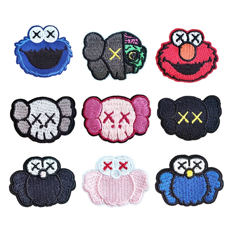 Miếng dán ủi thêu họa tiết Sesame Street thời trang