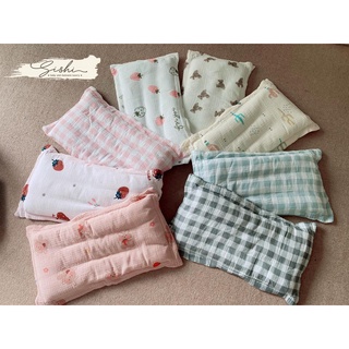 Gối chữ nhật chần bông OME cho bé (32*55) có rãnh chống ngạt, vỏ tháo rời [sishibaby]