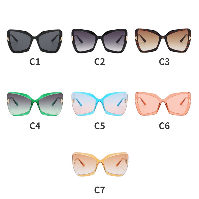 Kính Mát Thời Trang Gọng Mắt Mèo Cỡ Lớn Cá Tính Cho Nữ