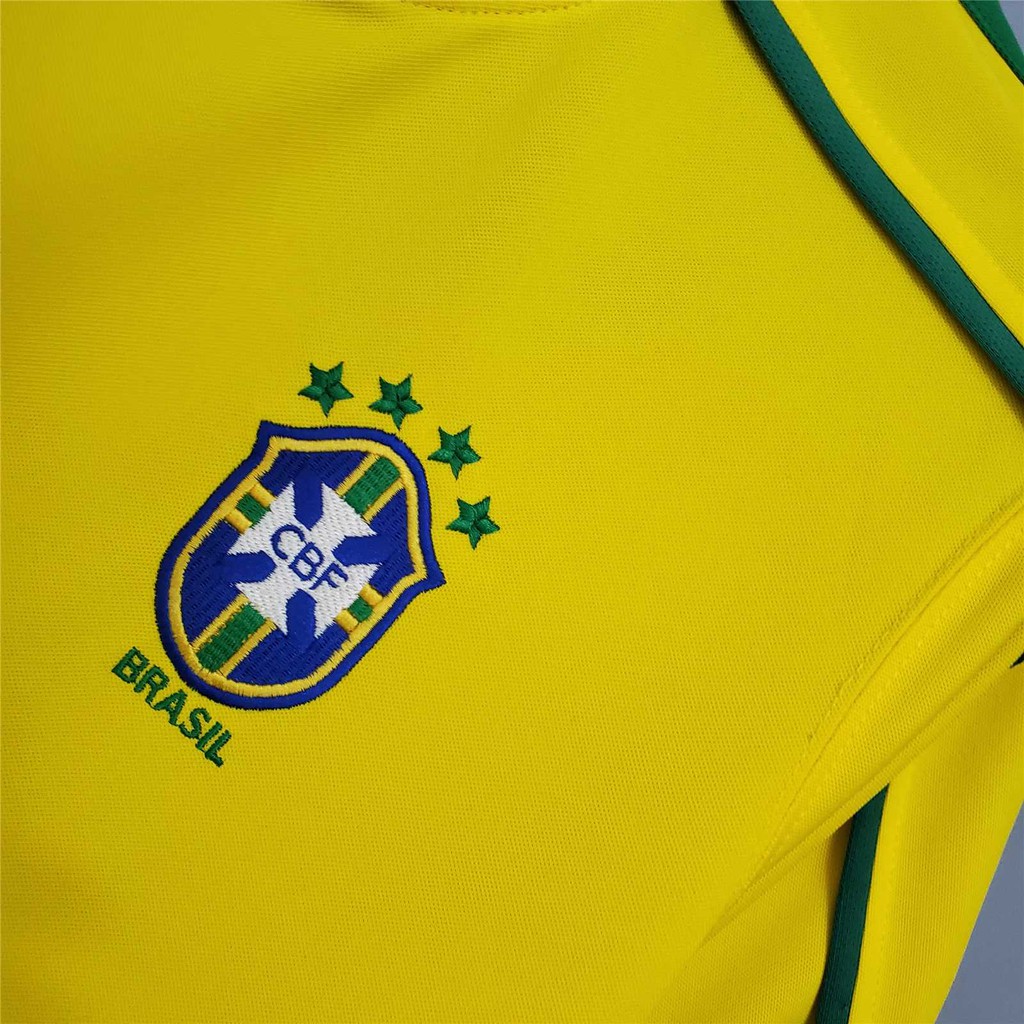 Áo Bóng Đá Đội Tuyển Brazil 1998 Phong Cách Retro