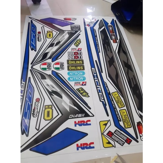 Tem Rời Ex 150 Xanh Đen - Tem Chuẩn Hình Không Phai Màu