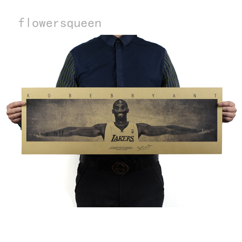 Áp phích dán tường hình cầu thủ bóng rổ Kobe Bryant