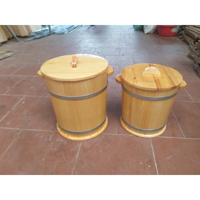 Thùng Đựng Gạo gỗ Thông10kg