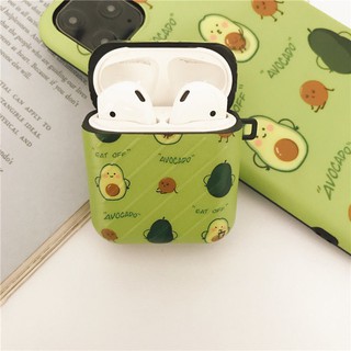 Vỏ Đựng Bảo Vệ Hộp Sạc Tai Nghe Airpods 1 / 2 Hình Trái Bơ Ngộ Nghĩnh