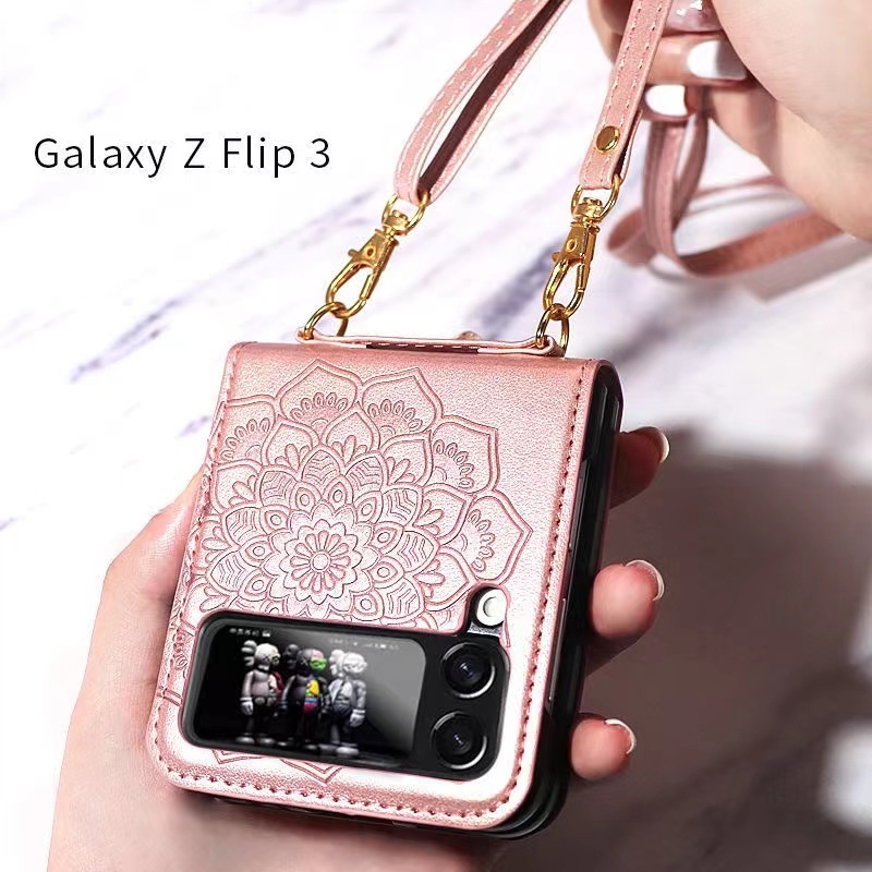 Ốp Điện Thoại Da Gấp Gọn Chống Sốc Cho Samsung Galaxy Z Flip 3 Flip 3