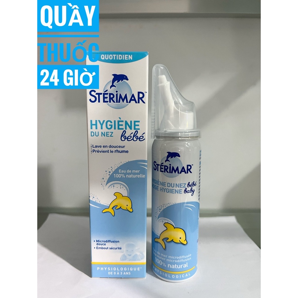 Xịt mũi cá heo Sterimar từ 0-3 tuổi 50ml nhập khẩu chính hãng