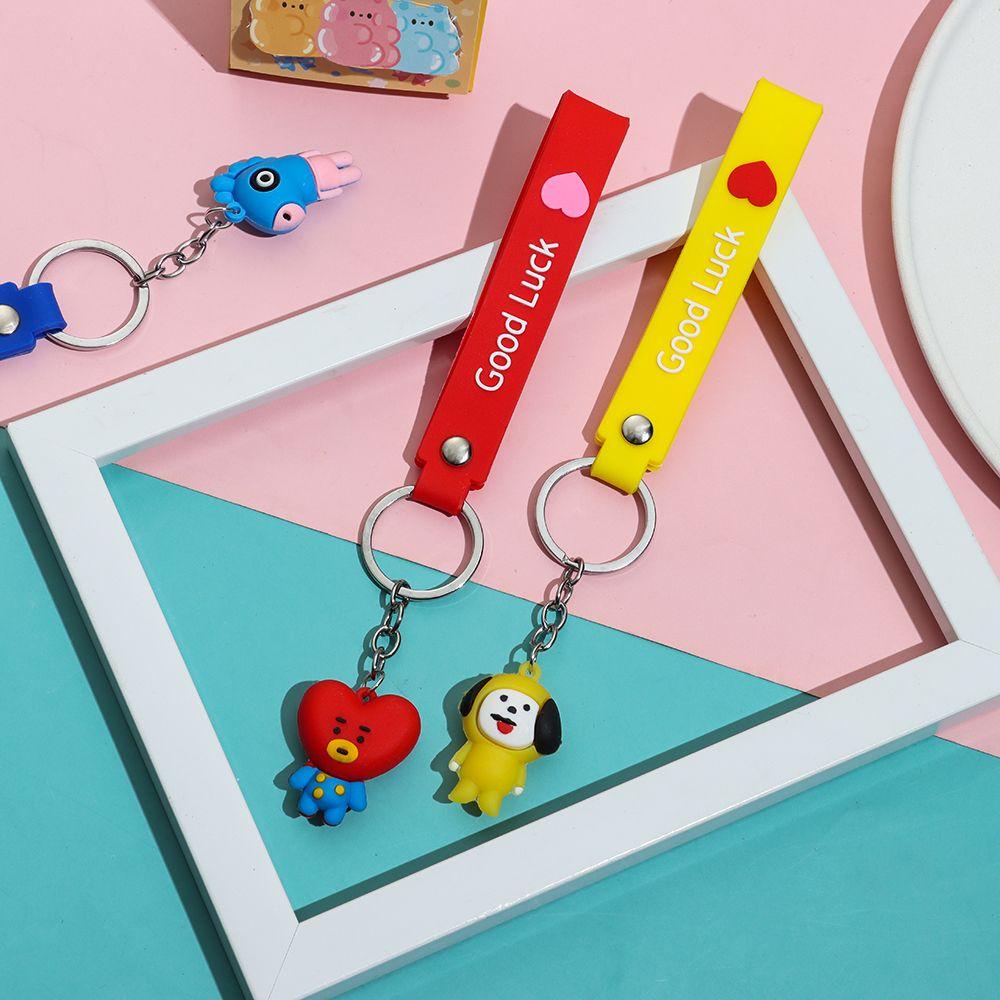 Móc Khóa Silicon Hình BT21 3D Dễ Thương