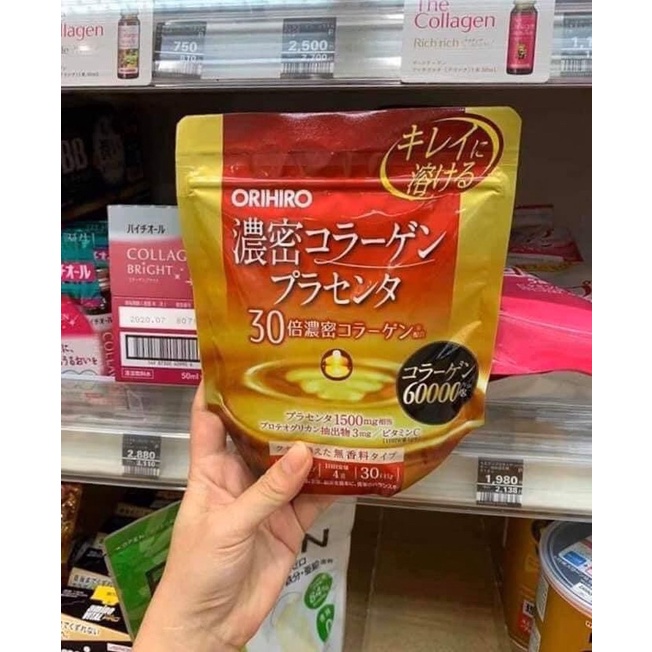 Bột Collagen Placenta Orihiro 60000 Nhật Bản 120Gr