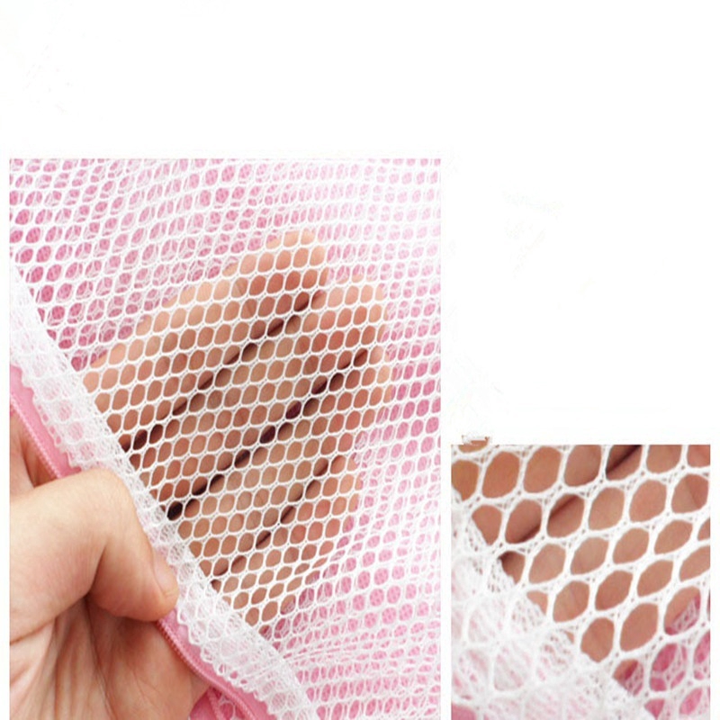 Túi lưới đựng đồ lót giặt có khóa kéo dùng