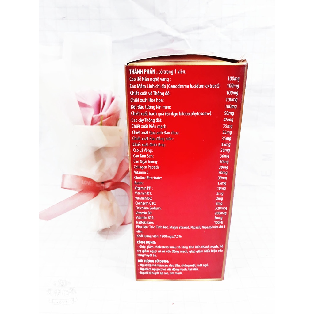 Viên uống bổ não AN MẠCH ZOLEX, giúp giảm mỡ máu, giảm đau đầu, chóng mặt, mất ngủ và giảm xơ vữa động mạch, h.uyết áp