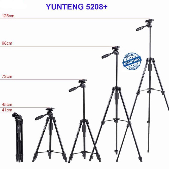 Gậy Tripod 3 Chân Yunteng VCT-5208 Chính Hãng