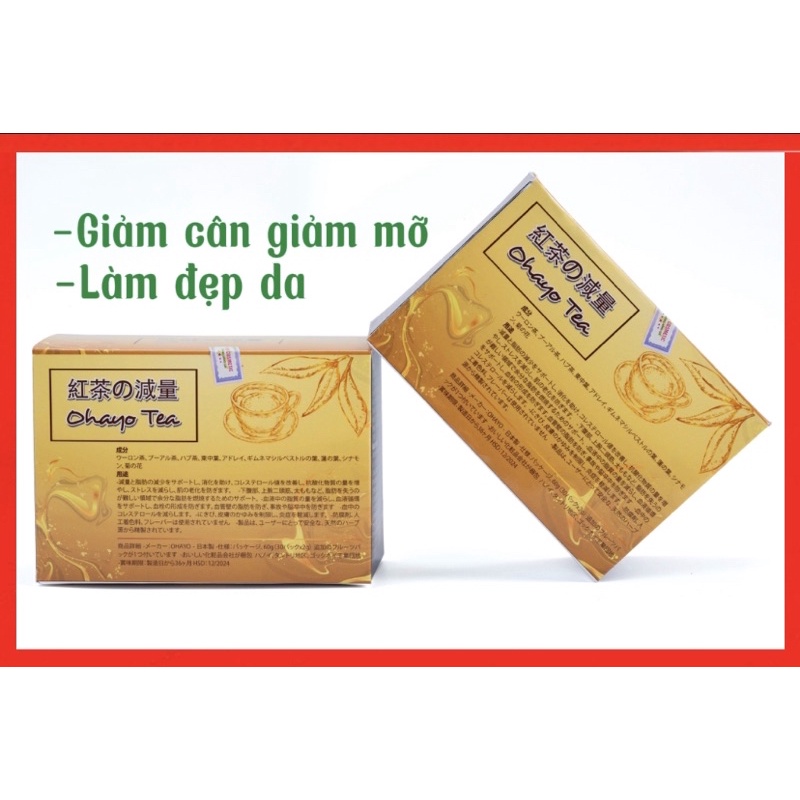 [ Mua 2 Tặng 1 ] Trà Đen Nhật Bản Hỗ Trợ Giảm Cân,Tan Mỡ Thảo Mộc An Toàn,Đẹp Da,Giữ Dáng OHAYO