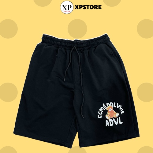 Quần Short Nam Nữ - Quần Short Gấu ADLV form rộng unisex (Ảnh thật)