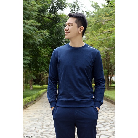 Bộ nỉ nam thu đông cổ tròn SAVANI vải nỉ cotton cao cấp dày mịn thiết kế riêng trẻ trung năng động giữ ấm tốt MBK028