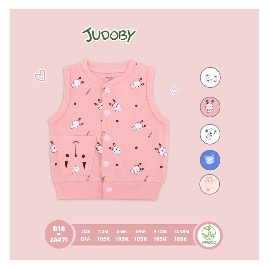 Áo gile cài cúc giữa  chất siêu mềm Judoby