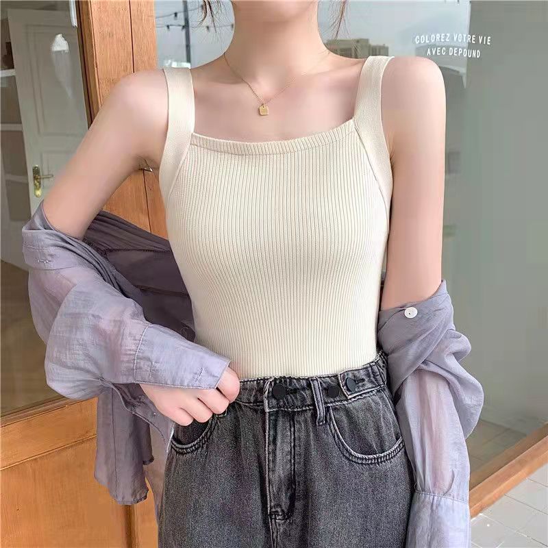 Áo hai dây thiết kế dệt kim hợp thời trang mùa hè 2023 cho nữ VN060