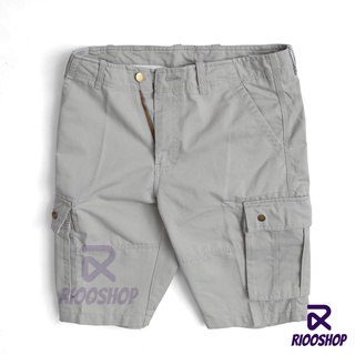   XẢ KHO  Quần short kaki nam túi hộp cao cấp màu kem sáng RPS017 - quần kaki ngắn Riooshop 