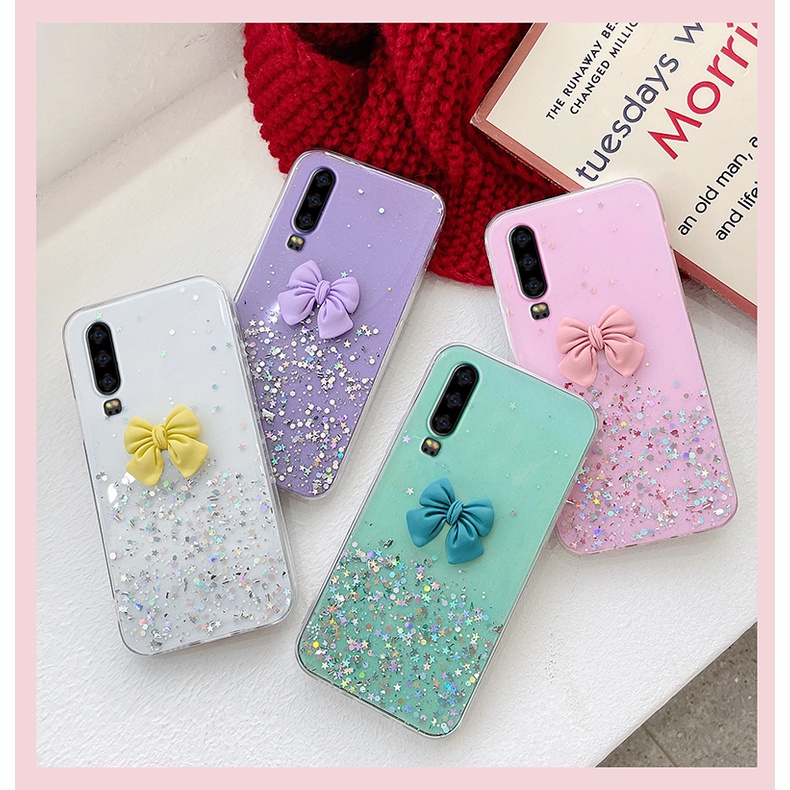 Ốp điện thoại tpu trong suốt có nơ cho Samsung S8 S9 PLUS a50 / a30s / a50s NOTE8 NOTE9 J5 J7 PRIME 