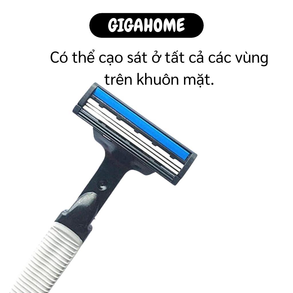 Dao Cạo Râu GIGAHOME Bộ Cạo Râu Kèm 5 Lưỡi Dao Kép Thông Minh, Thay Đầu Tiện Lợi, Sắc Bén 5242