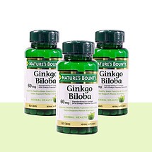 Thực Phẩm Chức Năng Giúp Tăng Cường Tuần Hoàn Não Nature's Bounty Ginkgo Biloba (60mg) hộp 60 viên | BigBuy360 - bigbuy360.vn