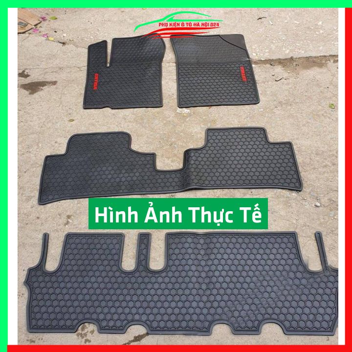 Thảm lót sàn cao su cho xe Ertiga 2018-2023 mẫu 3 ghế hàng chuẩn theo xe chịu lực tốt