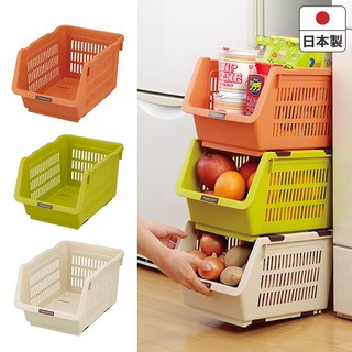 Giá đựng hoa quả, đồ khô dạng lưới Inomata (Màu ghi - Màu xanh - Màu be)